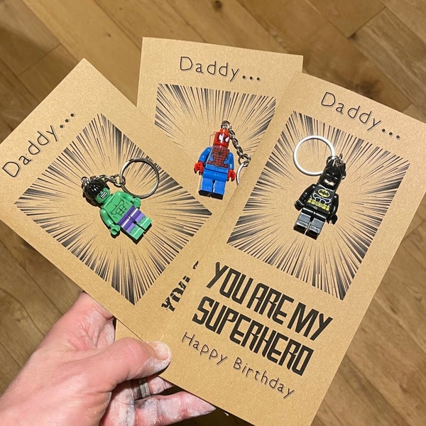 Dad, Daddy, Father Handmade Superhero HAPPY BIRTHDAY Card