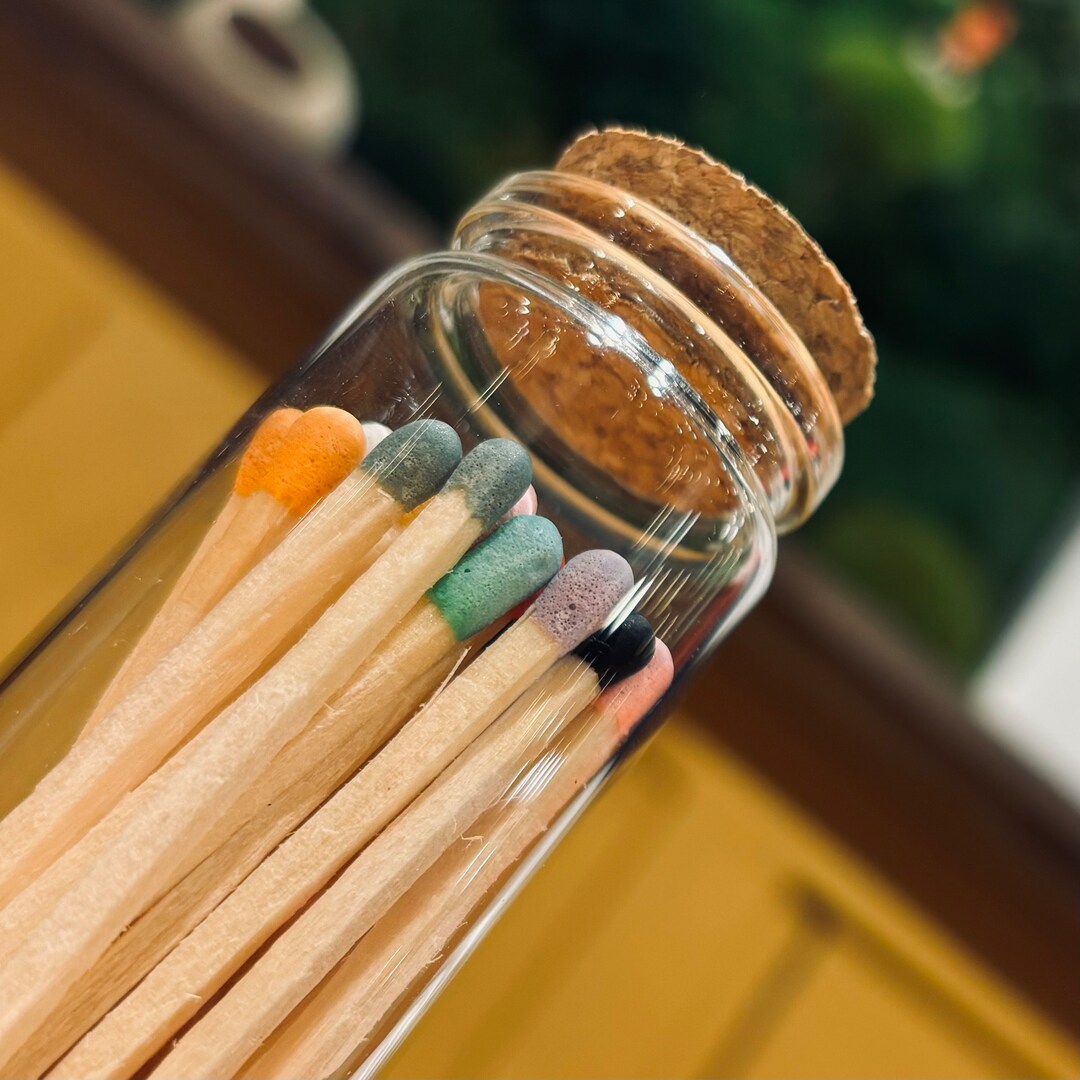 Jar of Luxury 10 Cm Long Matchsticks 33 Matches Etsy UK