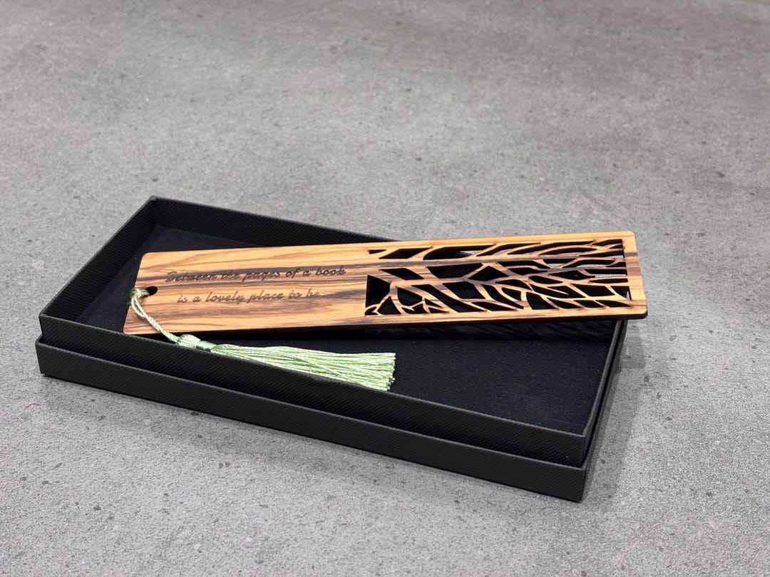 Personalized Laser Engraved Wooden Bookmark, Gift for Book Lover ...