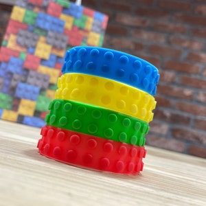 Brick‑Style Silicone Wristbands for Kids | Building Block Party Bag Favors | Construction Toy Themed Gifts | Brick Lover Accessories