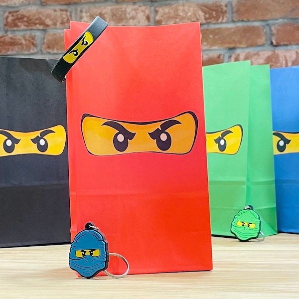 Bolsa de fiesta temática Ninja con 2 obsequios (juego individual)