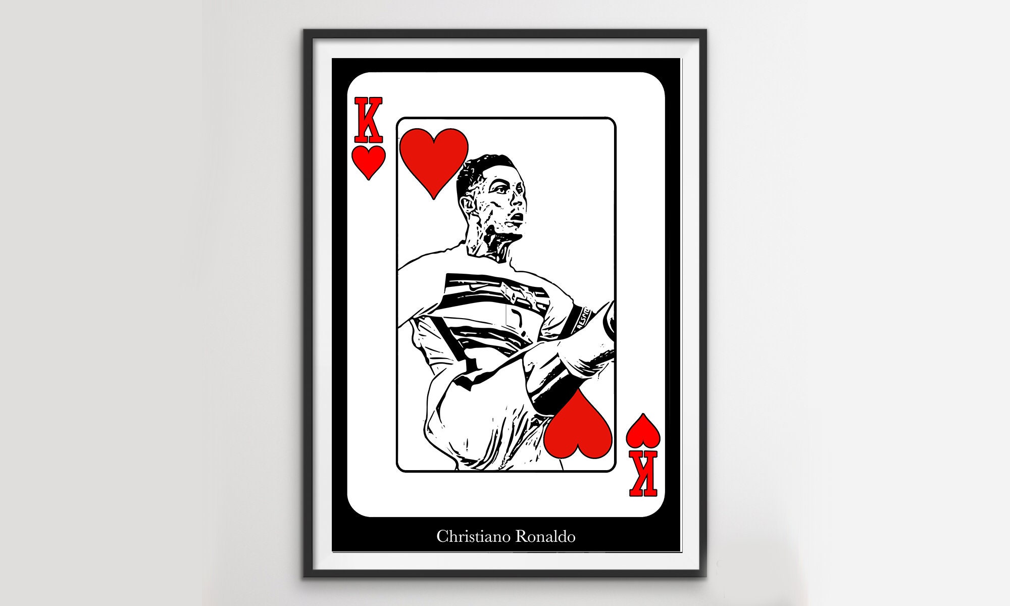 Cristiano Ronaldo King Of Hearts Art Poster Print Edition Etsy