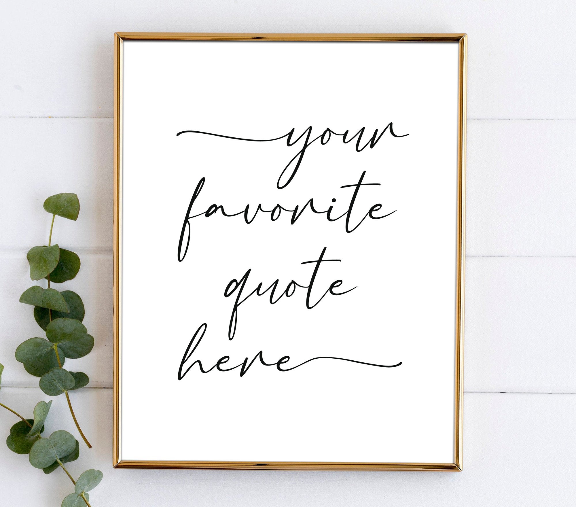 Custom Quote Print Framed Canvas Wall Art Poster Personalized Etsy