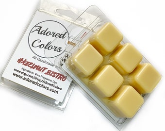 Scent Wax Melts - Hazelnut Bistro - 100% Coconut Wax Melts - Chunk Wax Tarts - Clamshell Wax Tarts - Scented Wax Melts - Small Gift Ideas
