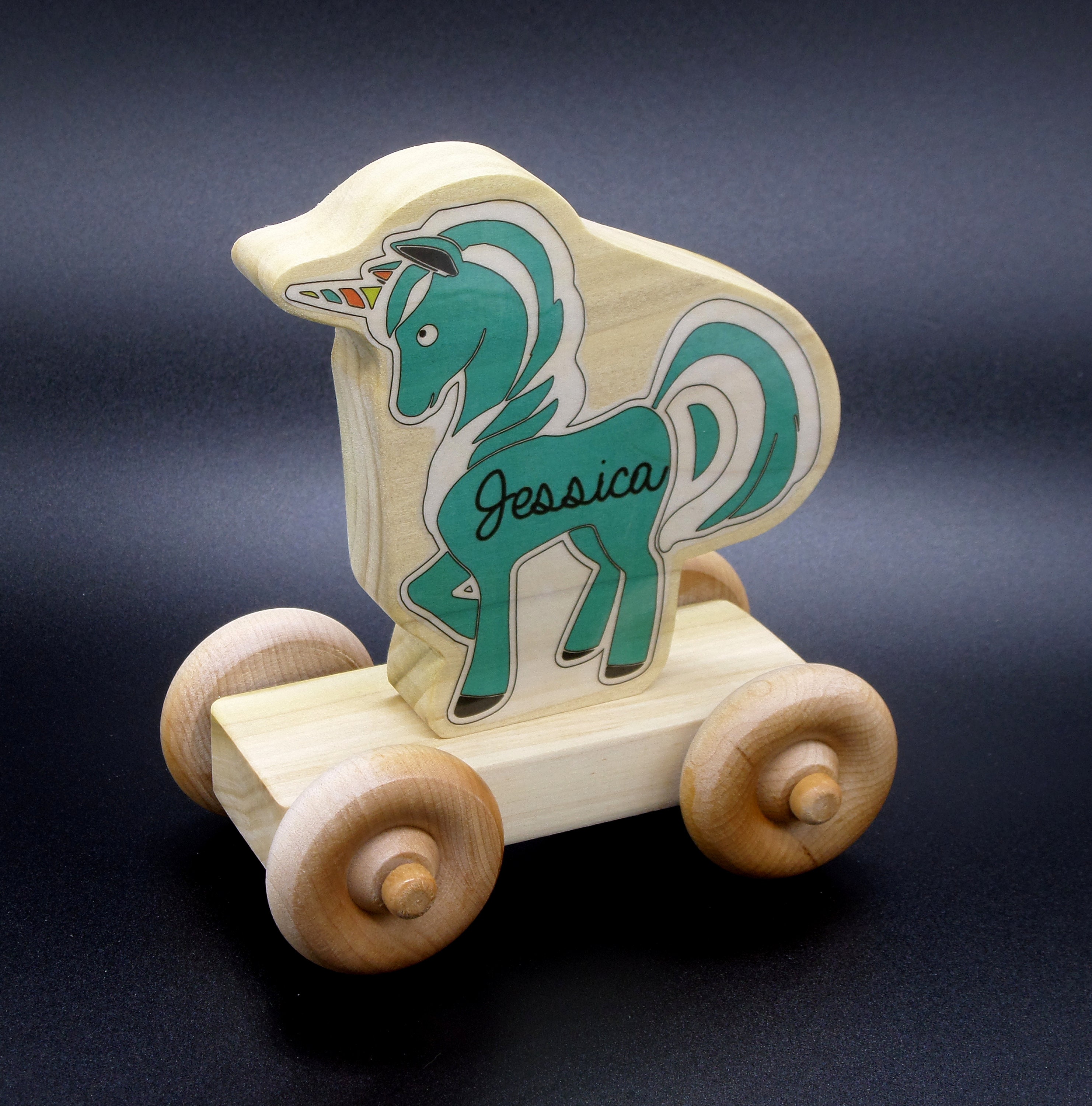 Infinite Wheels Push Toy Unicorn Etsy