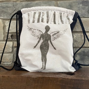 Nirvana Angel Band T-Shirt Drawstring Backpack – Festival Bag
