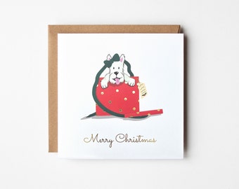 Santas Little Yelper Christmas Card