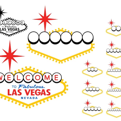 Las Vegas Sign Blank Clipart / Cutting Files Svg Png Jpg Dxf Etsy