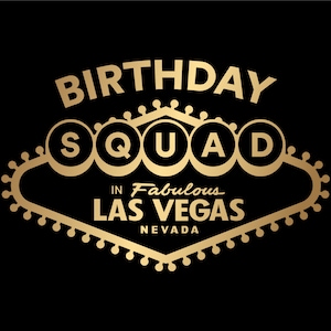 Escuadrón de cumpleaños de Las Vegas - Clipart / Archivos de corte Svg Png Jpg Dxf Diseño gráfico digital Descarga instantánea Uso comercial