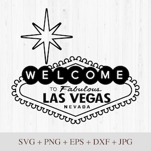 Las Vegas firma nero Dark Edition - Clipart / Cutting Files Svg Png Jpg Dxf Digital Graphic Design Instant Download Uso commerciale