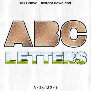 DIY Alphabets and Numbers on Canva. Easy Drag and Drop Alphabet and Numbers, Canva image frame designs