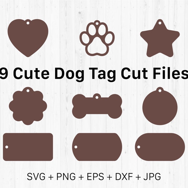 Hond Tags svg, Schattige hond Tags, Hond Tag Sjabloon, Hond Tag Sjabloon SVG, Dog Tag SVG, Dog id tag svg, Sjablonen, hond tag PDF, svg, dxf, Eps, Png