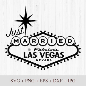 Letrero de Las Vegas en blanco - Clipart / Archivos de corte Svg Png Jpg Dxf Diseño gráfico digital Descarga instantánea Uso comercial