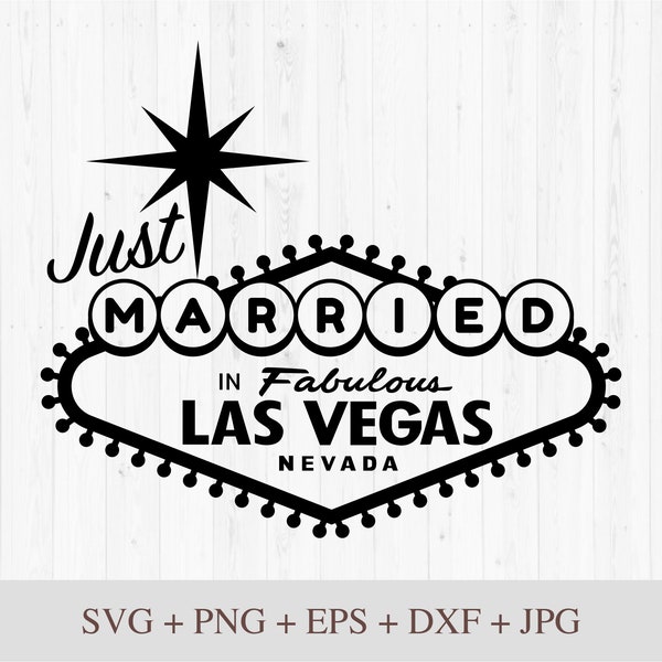 Las Vegas firma en blanco - Clipart / Archivos de corte Svg Png Jpg Dxf Diseño gráfico digital Descarga instantánea Uso comercial