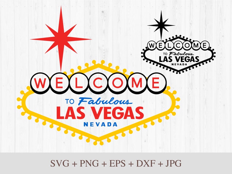 Las Vegas sign Transparent Clipart / Cutting Files Svg Png Jpg Dxf Digital Graphic Design Instant Download Commercial Use image 1