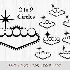 Segno vuoto di Las Vegas - Clipart / taglio file Svg Png Jpg Dxf Digital Graphic Design Download immediato uso commerciale