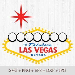 Las Vegas segno vuoto - Clipart / Cutting Files Svg Png Jpg Dxf Digital Graphic Design Instant Download Uso commerciale
