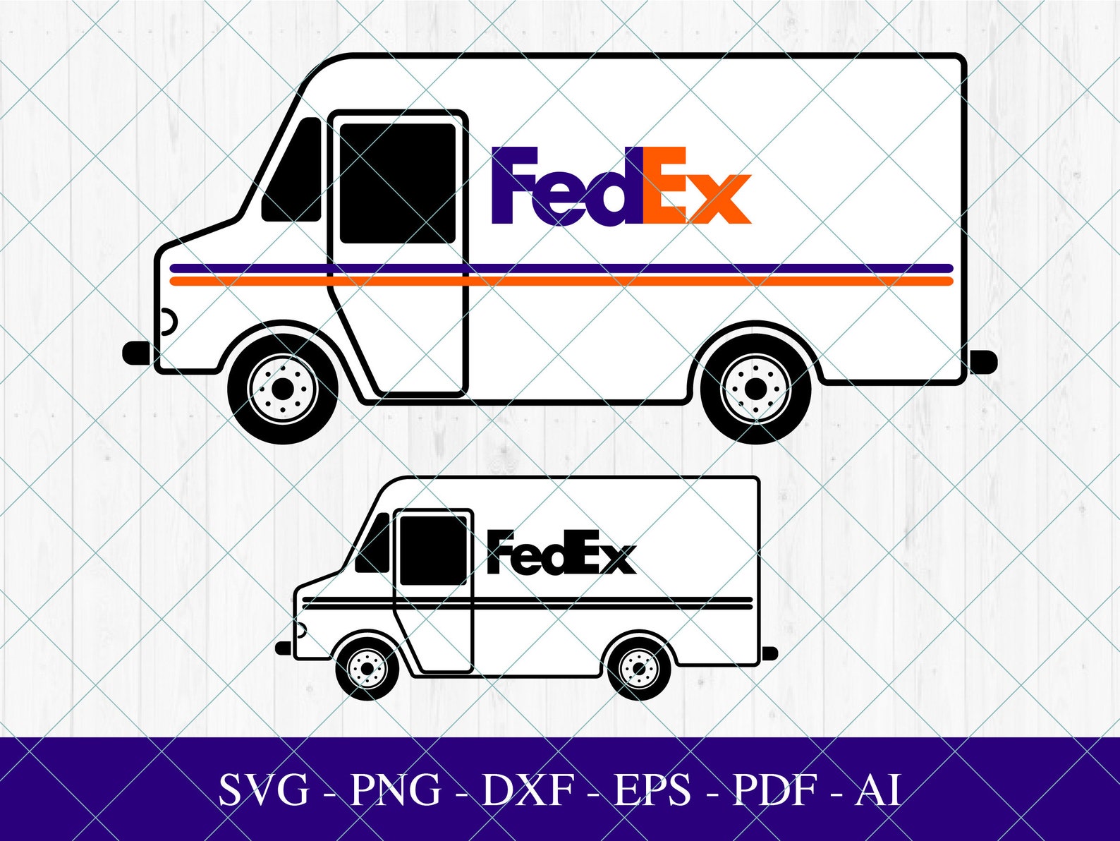 FedEx Truck SVG FileFedex Delivery Truck SVG Vector Art for Etsy