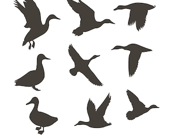 Ente SVG Bundle PNG PDF | Enten Clipart Pack | Bauernhof Tiere SVG für Cricut & Basteln