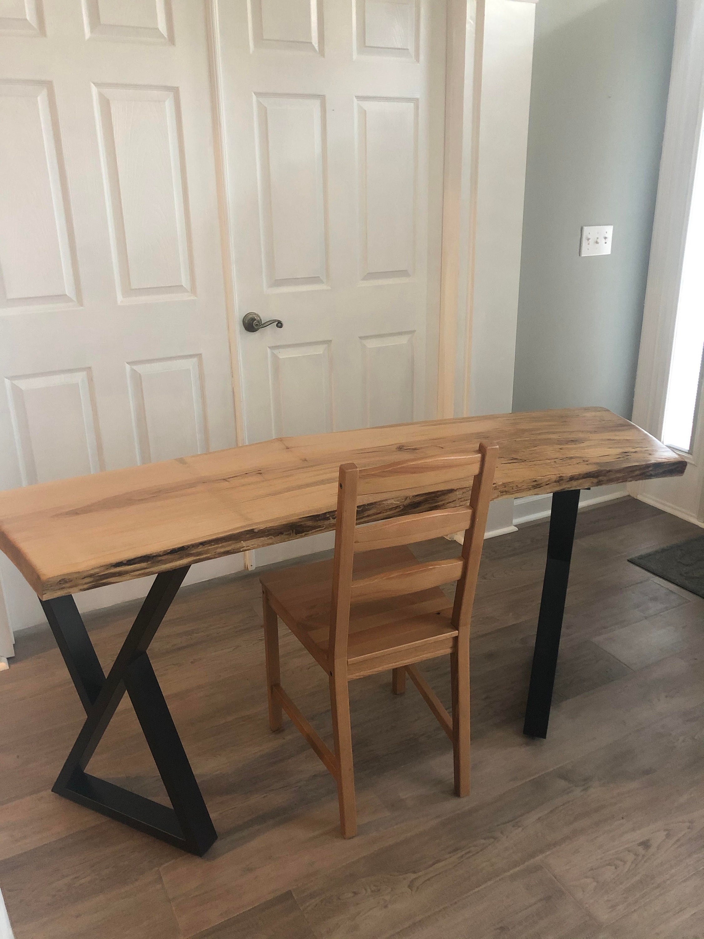 Reclaimed Maple Live Edge Desk - Etsy