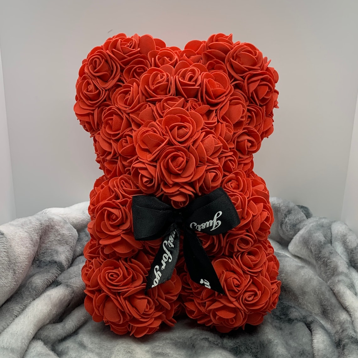 Red Rose Teddy Bear 25cm Valentines Day Gift Artificial | Etsy