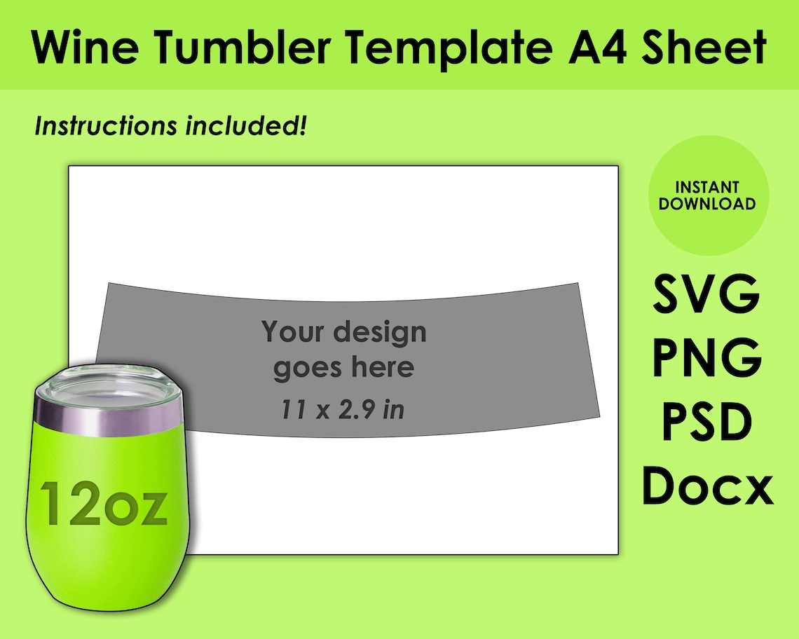 12 Oz Tumbler Template