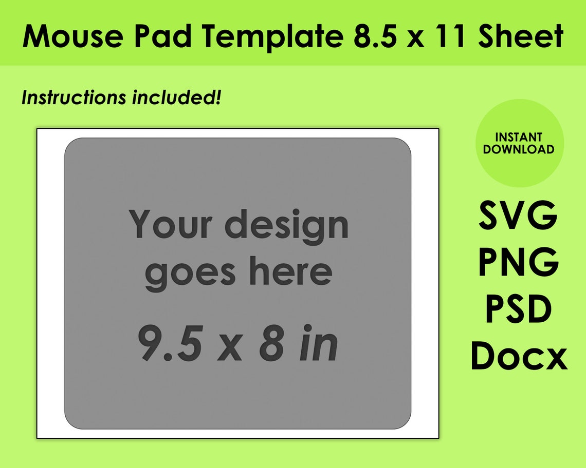 Mouse Pad Template SVG PNG PSD and Docx 8.5 X 11 Sheet Etsy UK Mouse Pad Template SVG PNG PSD and Docx 8.5 X 11 Sheet Etsy UK
