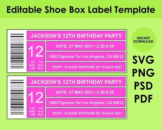 Shoe Box Label Template 8 5x11 Sheet PDF PNG PSD And Svg Etsy shoe-box-label-template-8-5x11-sheet-pdf-png-psd-and-svg-etsy