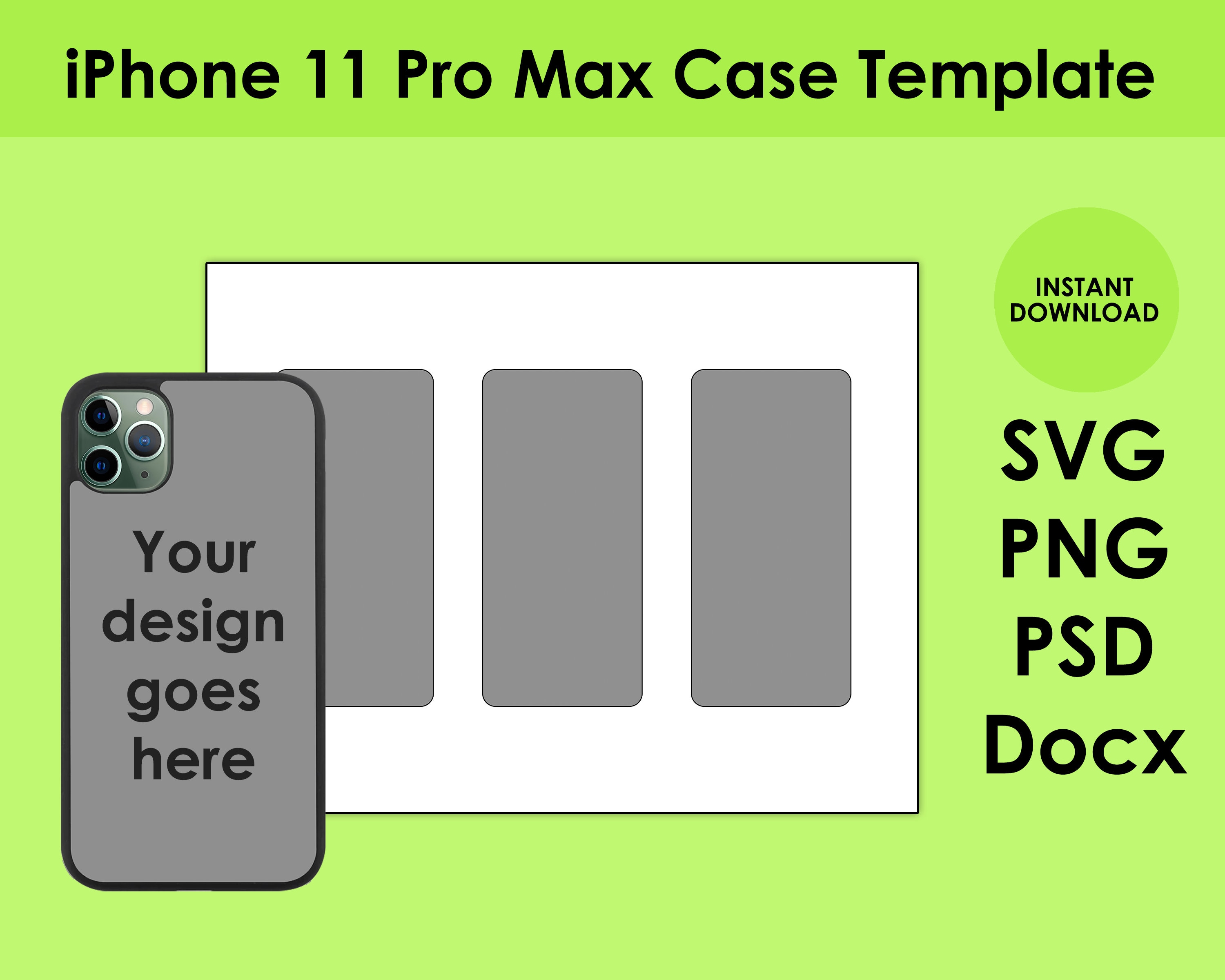 IPhone 11 Pro Max Case Template for Sublimation 8.5x11 Sheet Etsy