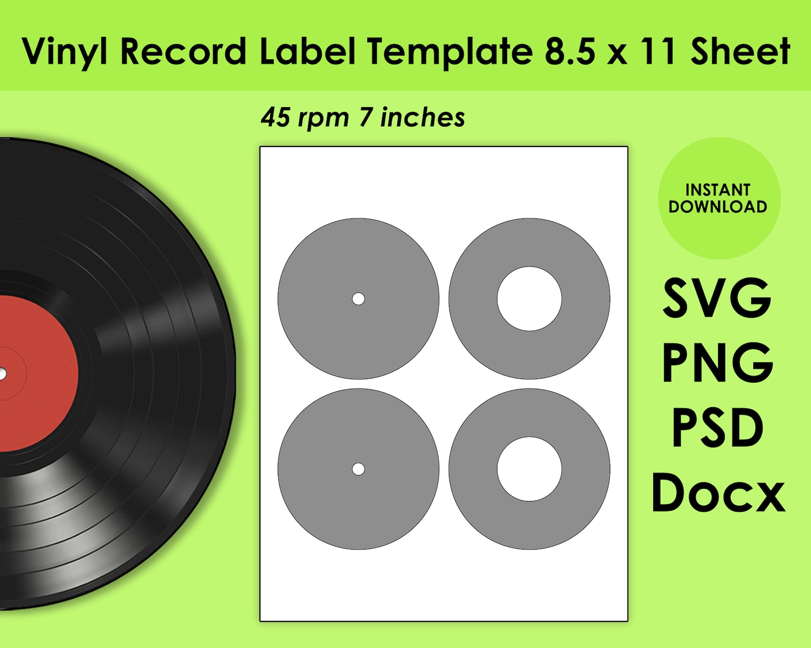 Lp Record Label Template