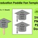 Graduation Paddle Fan Template 8.5x11 Sheet SVG, PNG, PSD and DOCx 