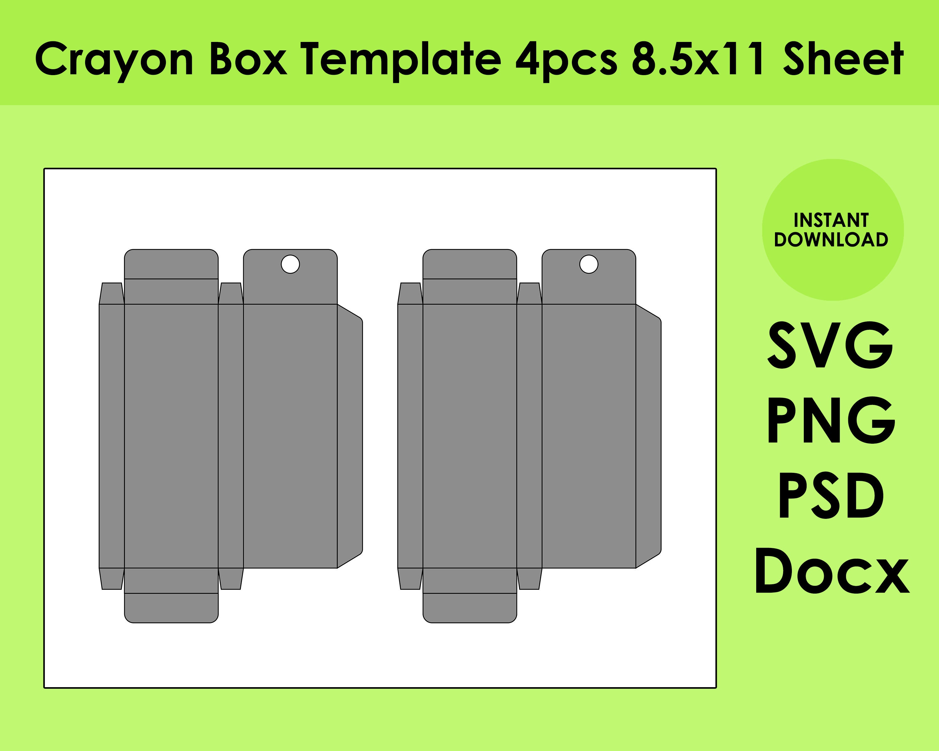 Crayon Box Template 4pcs 8.5x11 Sheet SVG PNG PSD and DOCx Etsy Crayon Box Template 4pcs 8.5x11 Sheet SVG PNG PSD and DOCx Etsy