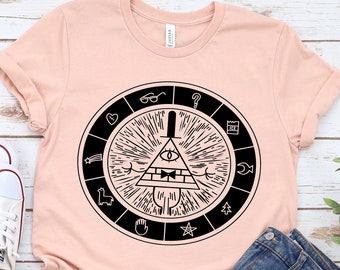 Gravity Falls T-Shirt, Bill Cipher Art T-Shirt, All Sizes