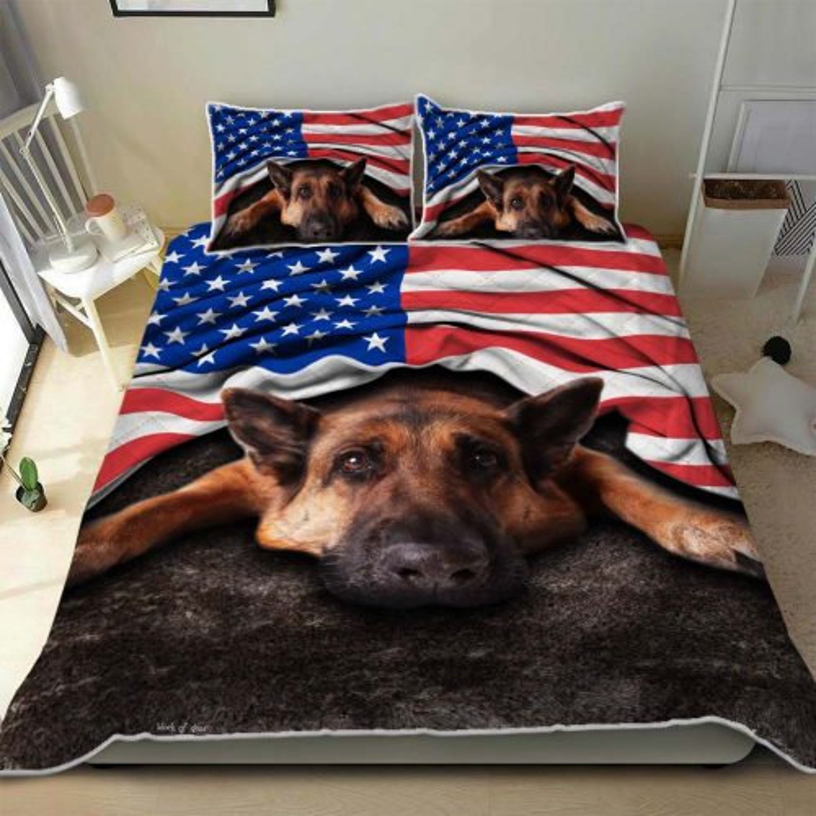 German Shepherd Bedding Set Twin Queen King Duvet and Etsy