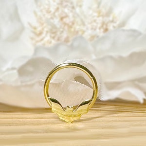 16G 316L Surgical Steel Bat Hinged Segment Hoop Ring