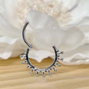 16G Beaded End Hinged Segment Hoop Gold Segment Ring • ALL 316L Surgical Steel