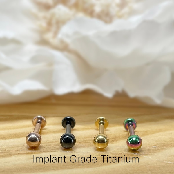 Externally Threaded Flat Ball Labret Etsy