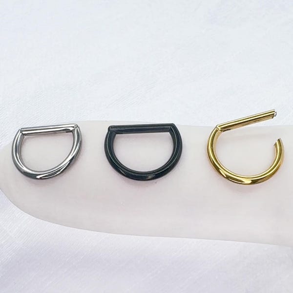 D Bar Hoop - Etsy