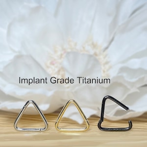 18G 16G Triangle Hinged Segment Hoop Ring • Implant Grade Titanium