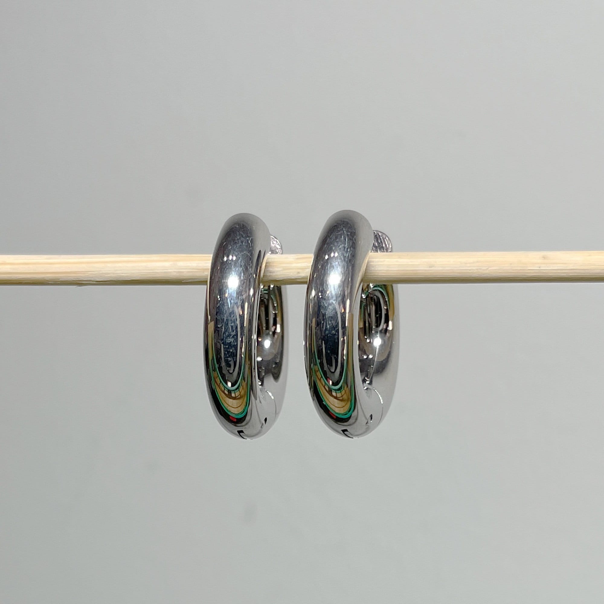 Thick Bulky Heavy 5mm Hoop Earrings • 20ga • 316L Surgical Steel • Sold as Pair