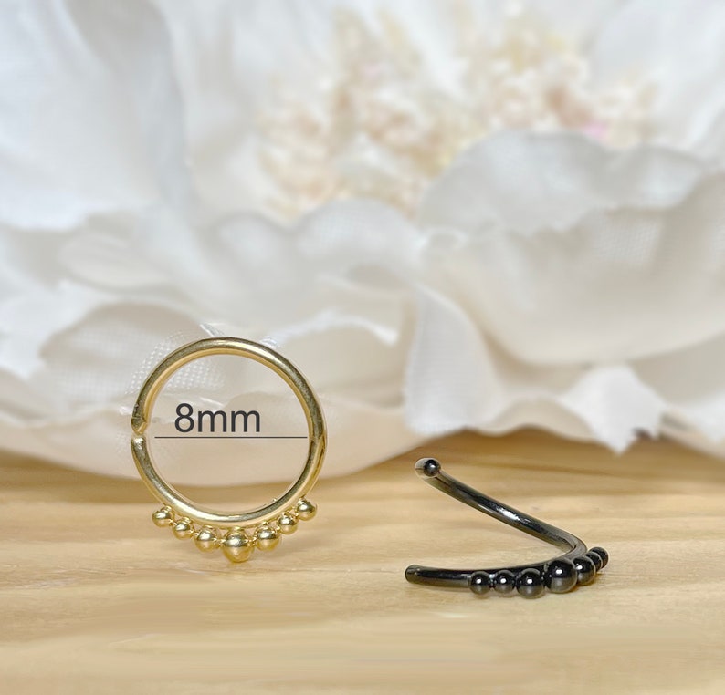 16G 18G 20G 8mm Bendable Hoop With Round Balls Cartilage Etsy