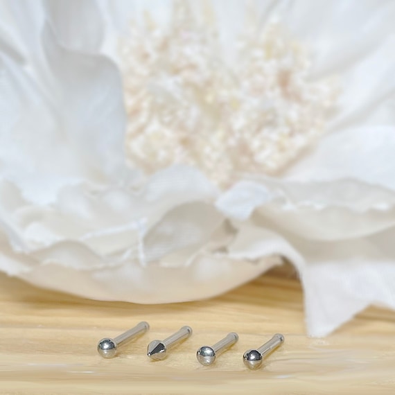 Surgical Steel Spike Top Ball End Nose Ring Bone Surgical Steel Spike Top Ball End Nose Ring Bone