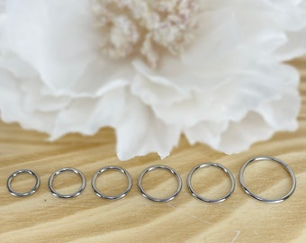 316L Surgical Steel Hinge Hoop Segment Rings Cartilage Hoop Nose Septum Seamless Hinged Clicker Helix Earring Hoop