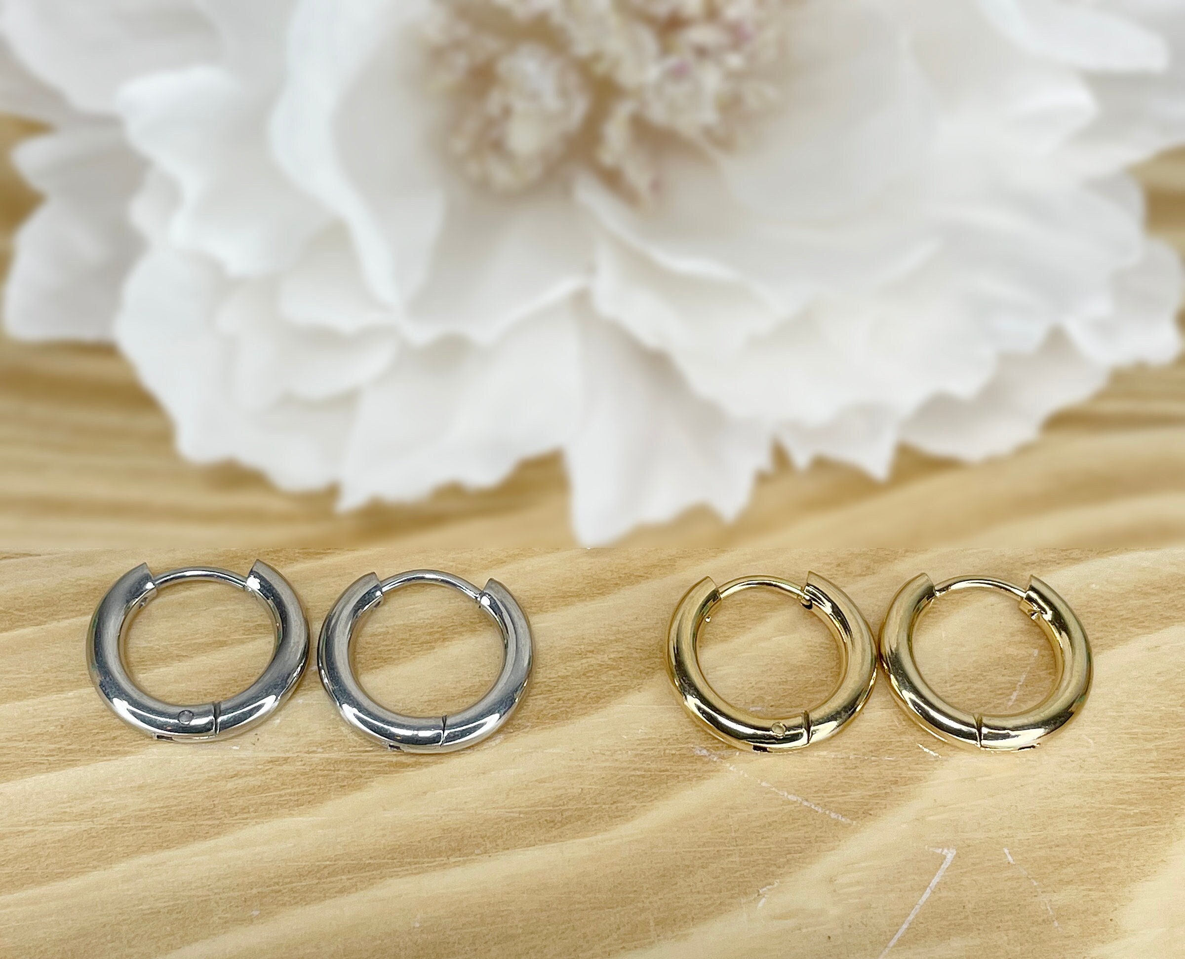 Titanum Stainless Wine Glass Charm Rings, 25mm Earring Hoops, 0.7mm Th -  Jewelry Tool Box