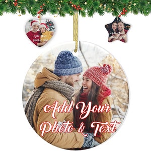 Aangepaste foto-ornamentcadeau, foto-ornamenten, kerstherdenkingscadeau, gepersonaliseerd kerstornament, aangepaste decoratiecadeau