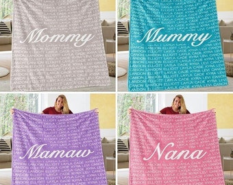Personalisierte Namensdecke, Benutzerdefinierte Namensdecke, Oma Decken, Mutter decke, Benutzerdefinierte Kinderdecke, Familienname-Decke