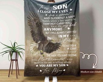To My Son Blanket, Personalized Name Blanket, Family Blanket, Blanket For Boys And Girls, Blanket For Gifts