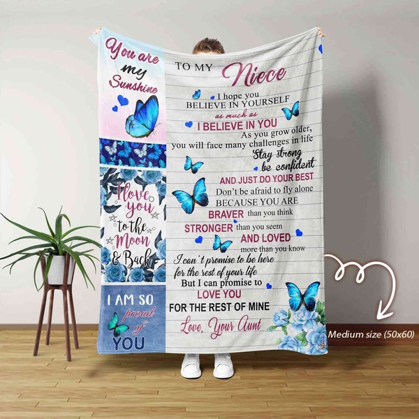To My Niece Blanket, Personalized Name Blanket, Family Blanket, Blanket For Boys And Girls, Blanket For Gifts