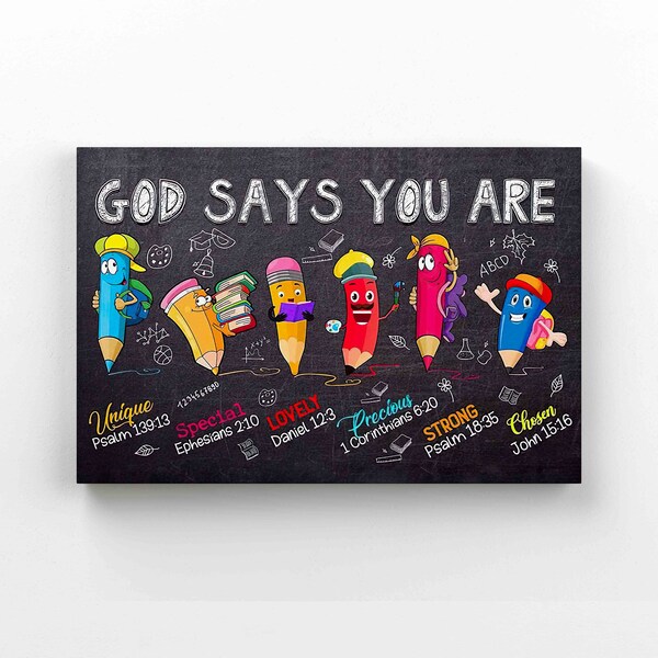 God Says You Are Canvas Etsy