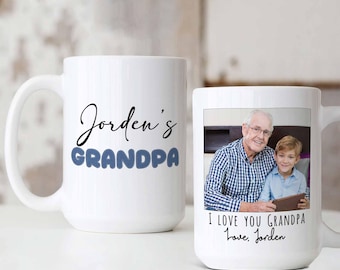 Personalized Grandpa Mug, Grandpa Mug, Grandpa Baby Gift Mug, Baby Photo Mug For Grandpa, Custom Photo Mug, Gifts from Grandchild